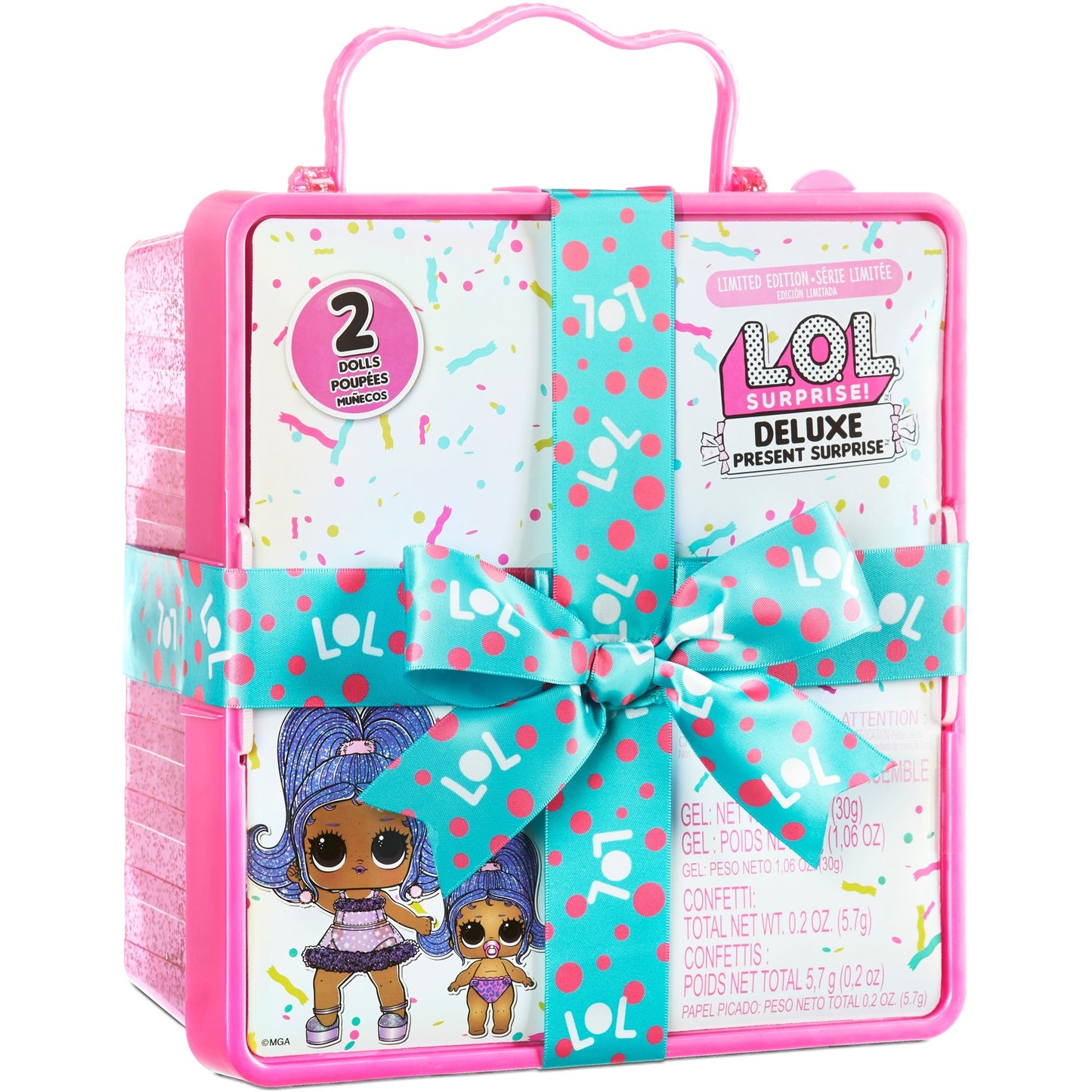 MGA Entertainment l.o.l. surprise! deluxe present surprise serie 2 pyjamafeestje pop