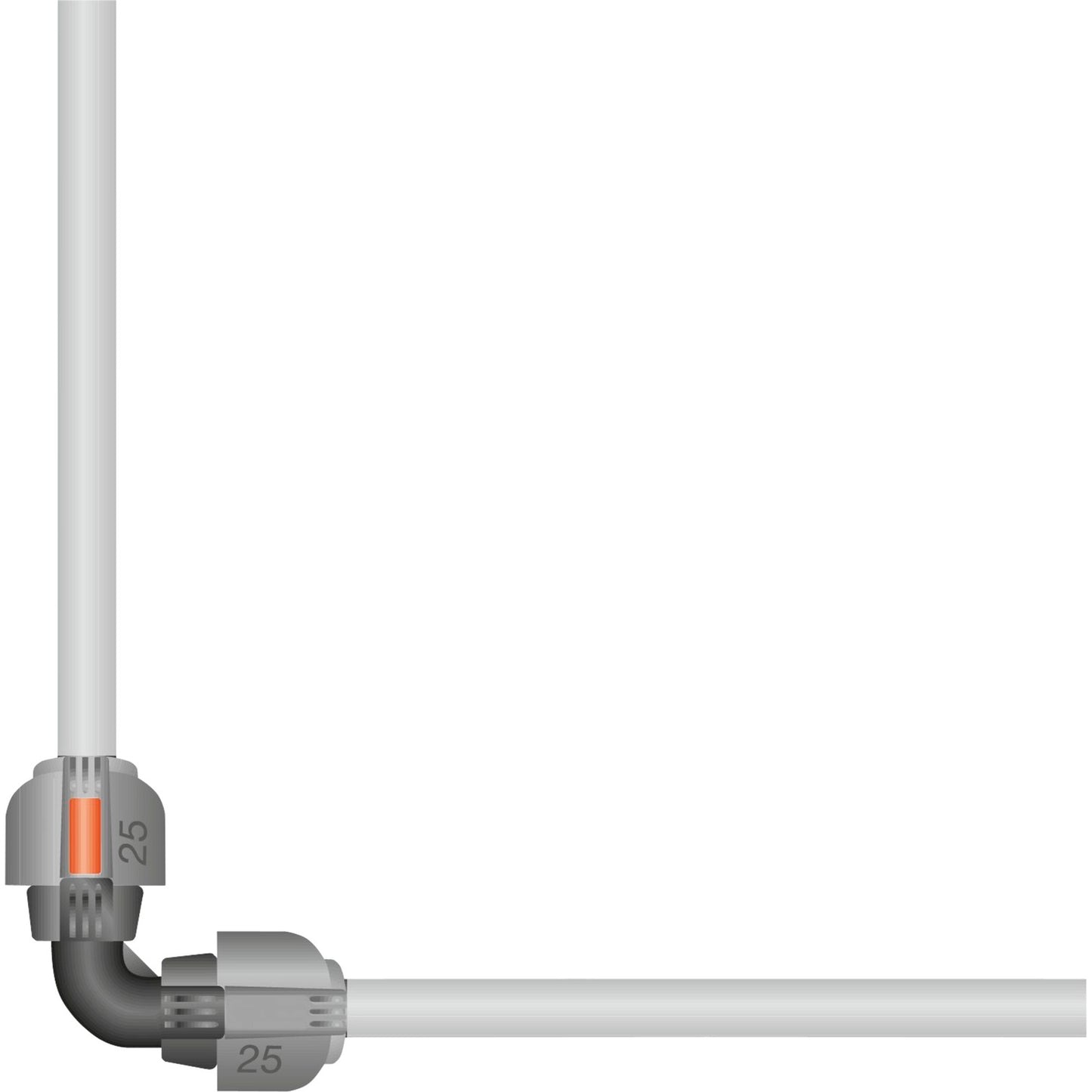 GARDENA l-stuk 25 mm verbinding (zwart grijs, 2773-20)
