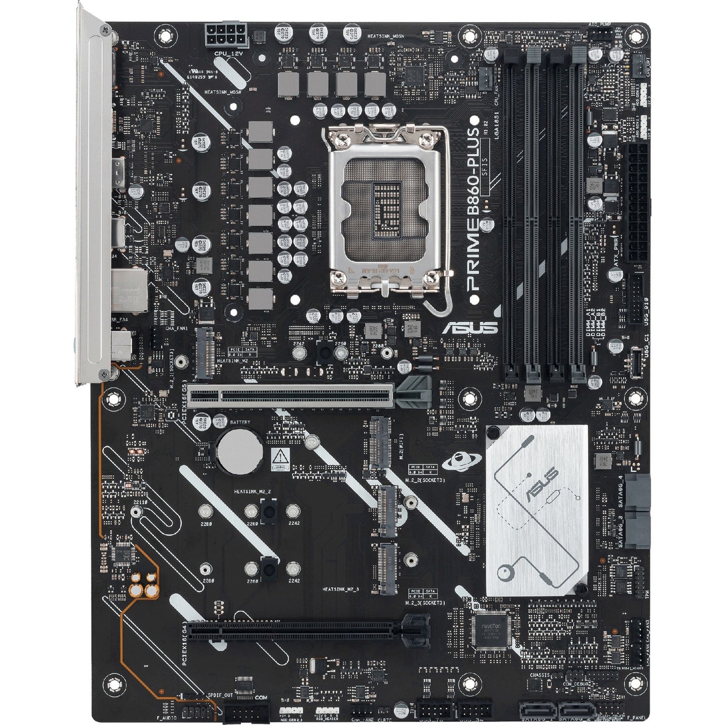 ASUS prime b860-plus-csm socket 1851 moederbord (raid, 2.5 gb-lan, sound, atx)