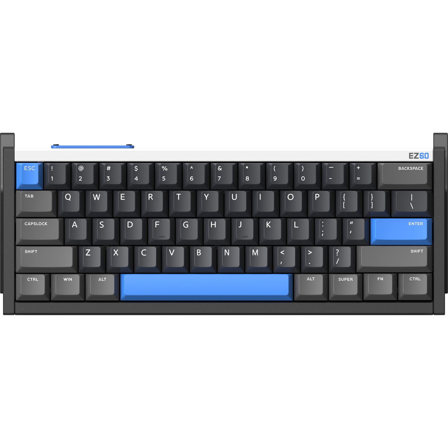 Iqunix EZ60 Magnetic Switch Gaming HE Keyboard (Zwart, US lay-out (QWERTY), Gateron Star Trail, 60%, RGB, Double Shot PBT Keycaps)