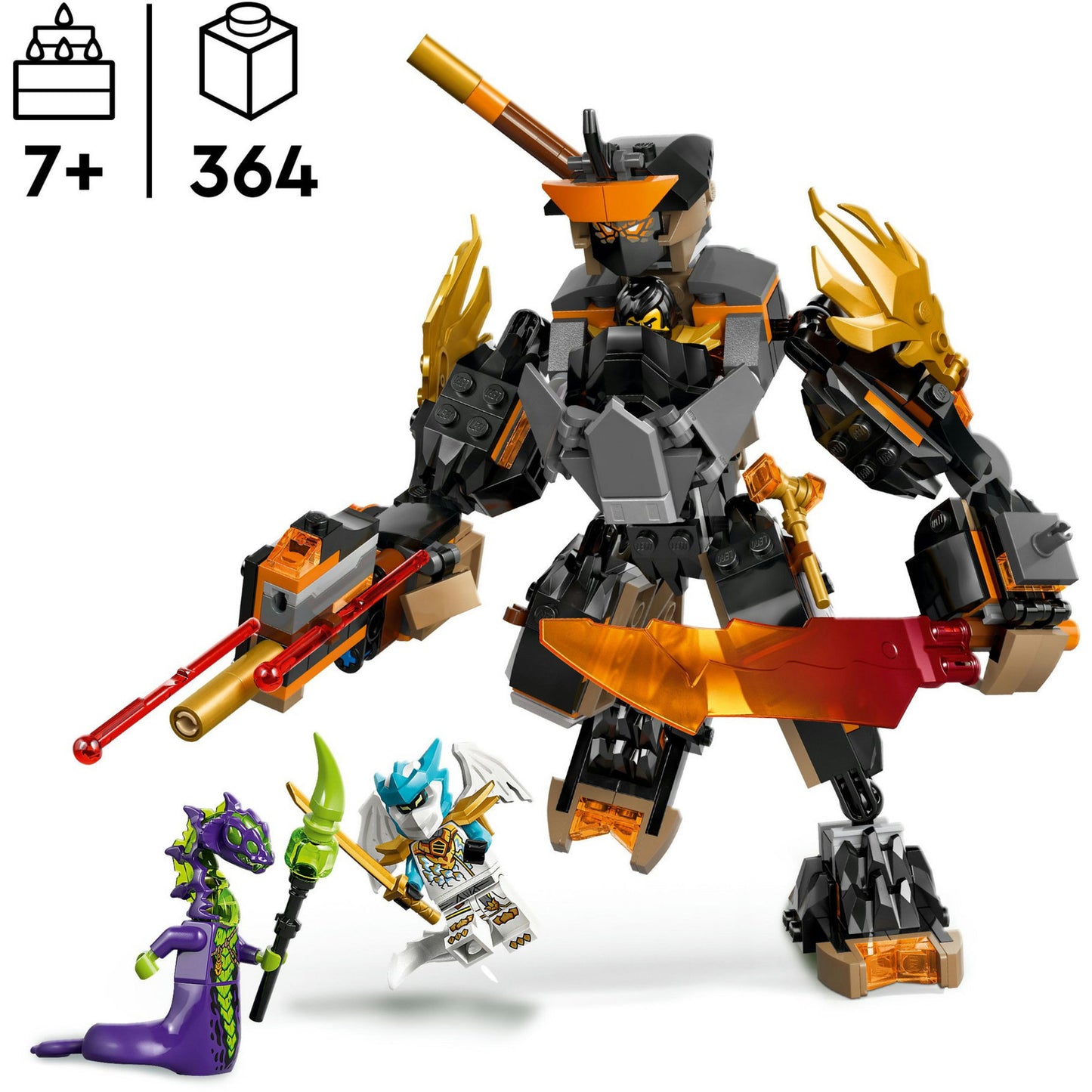 LEGO ninjago 71854 cole's missiemecha en draak zane
