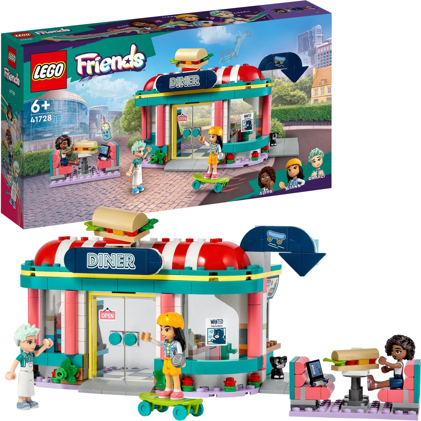 LEGO friends - heartlake restaurant in de stad constructiespeelgoed (41728)