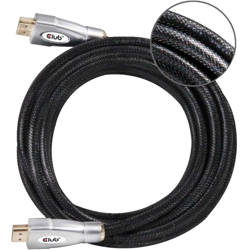 Club 3D hdmi 2.0 kabel (zwart zilver, 5 meter, 4k 60hz)