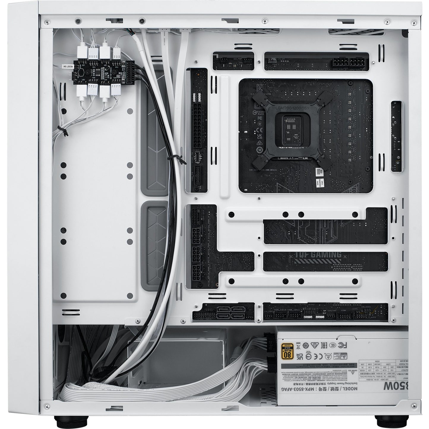 Cooler Master masterbox 600 midi tower behuizing (wit | 2x usb-a | 1x usb-c | rgb | tempered glass)