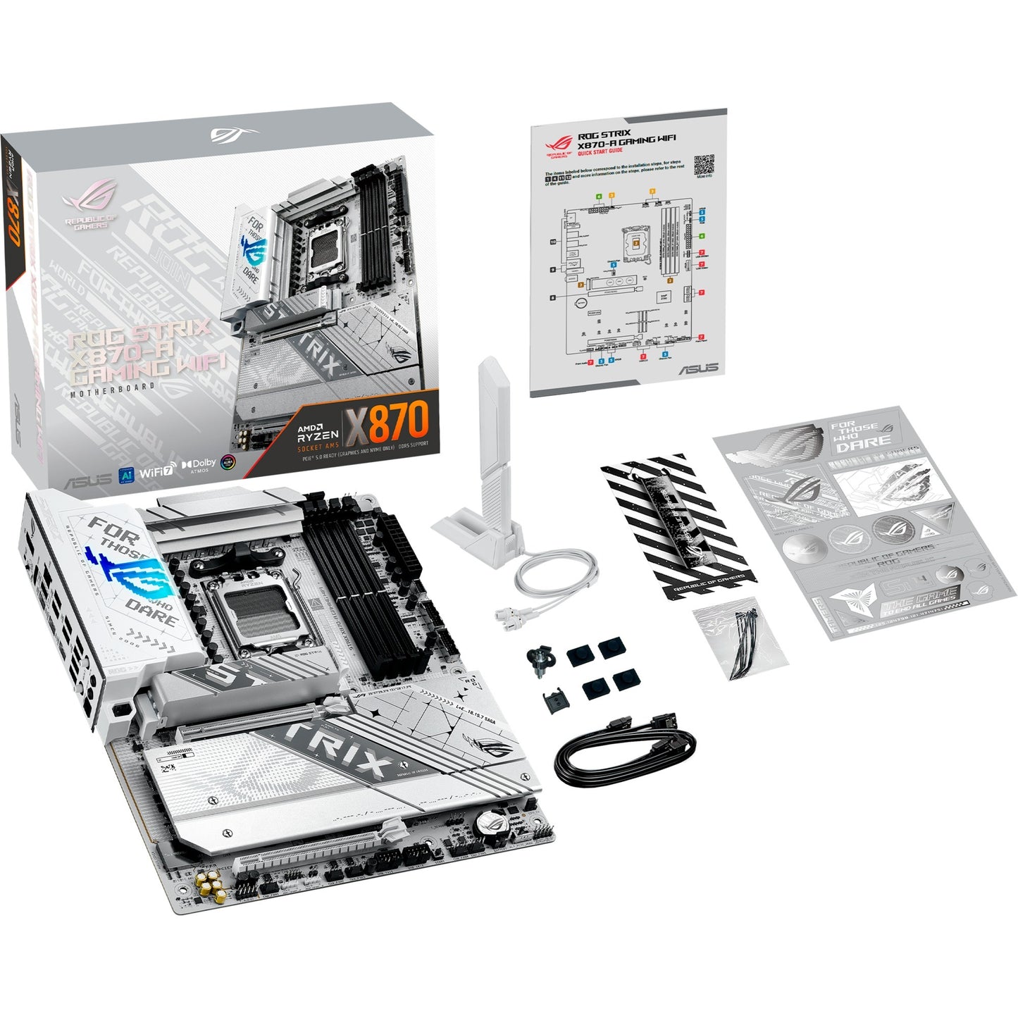 ASUS rog strix x870-a gaming wifi socket am5 moederbord (2,5gb-lan, wi-fi 7, bt, sound, atx)