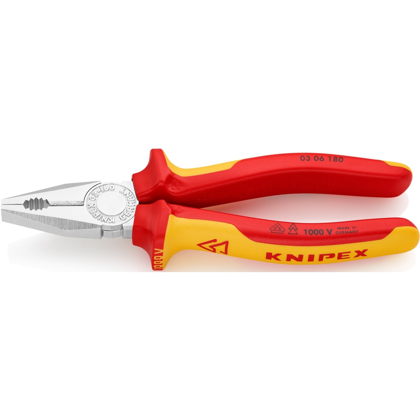 KNIPEX combitang 03 06 180 combinatietang (rood geel, vde-getest)