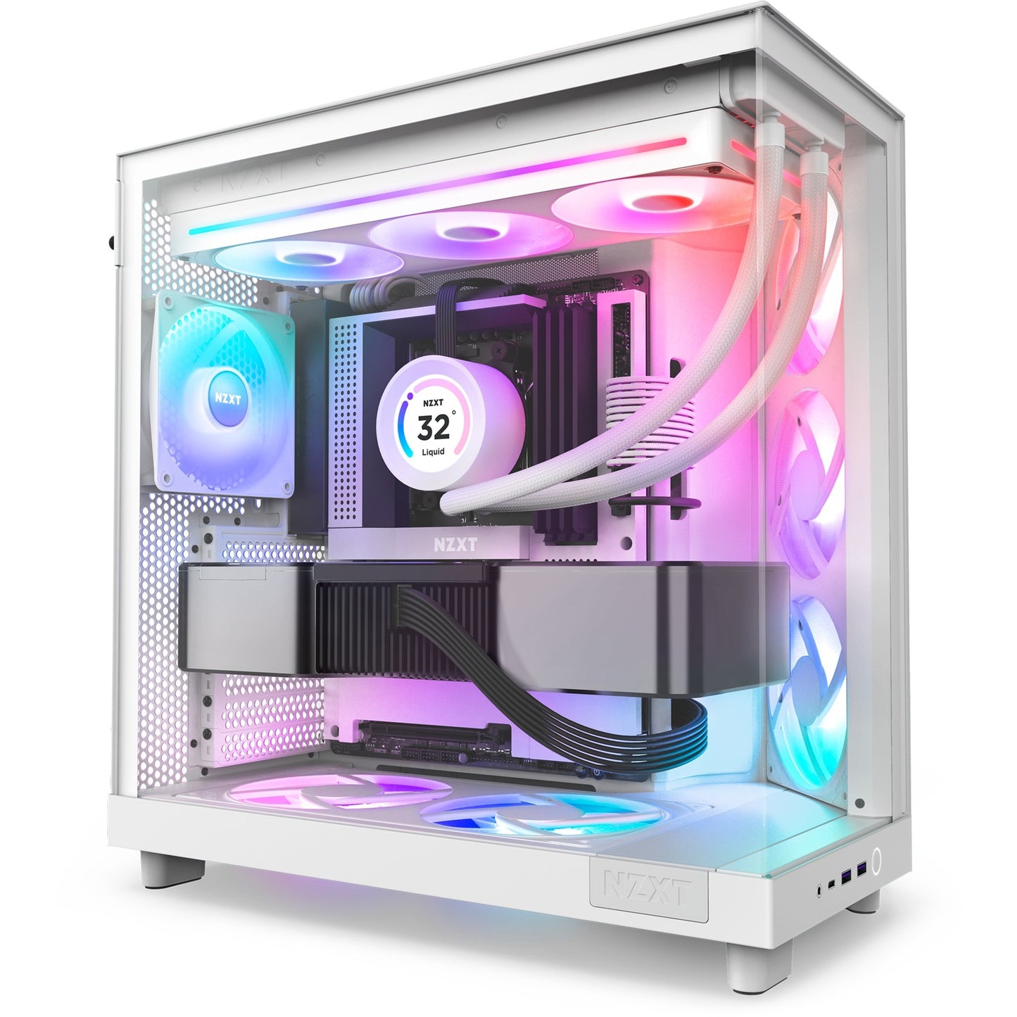 NZXT f360 rgb core case fans (wit, 3 stuks, 360 x 120 x 26 mm)