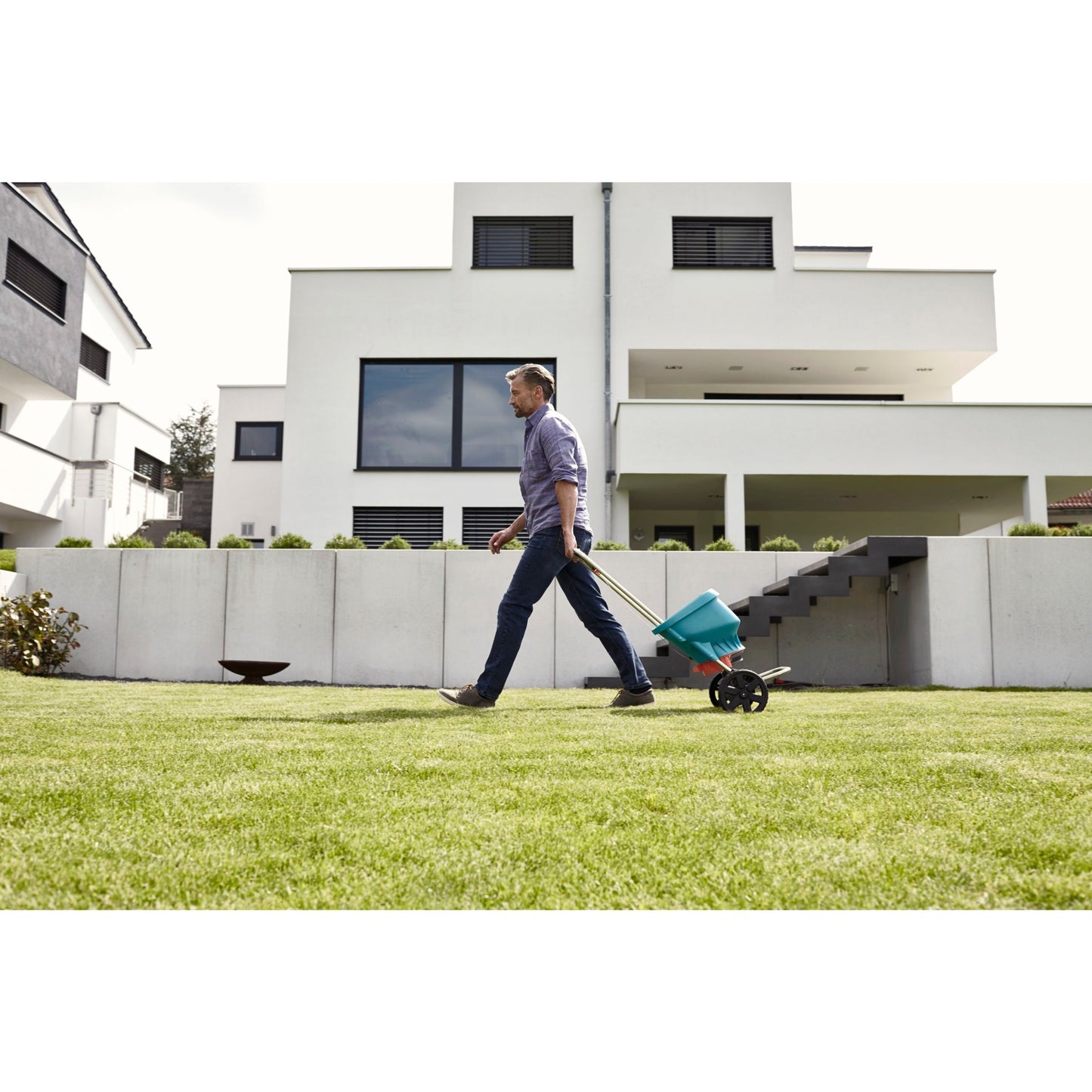 GARDENA strooiwagen xl strooiapparatuur (turquoise zwart, 436-20)