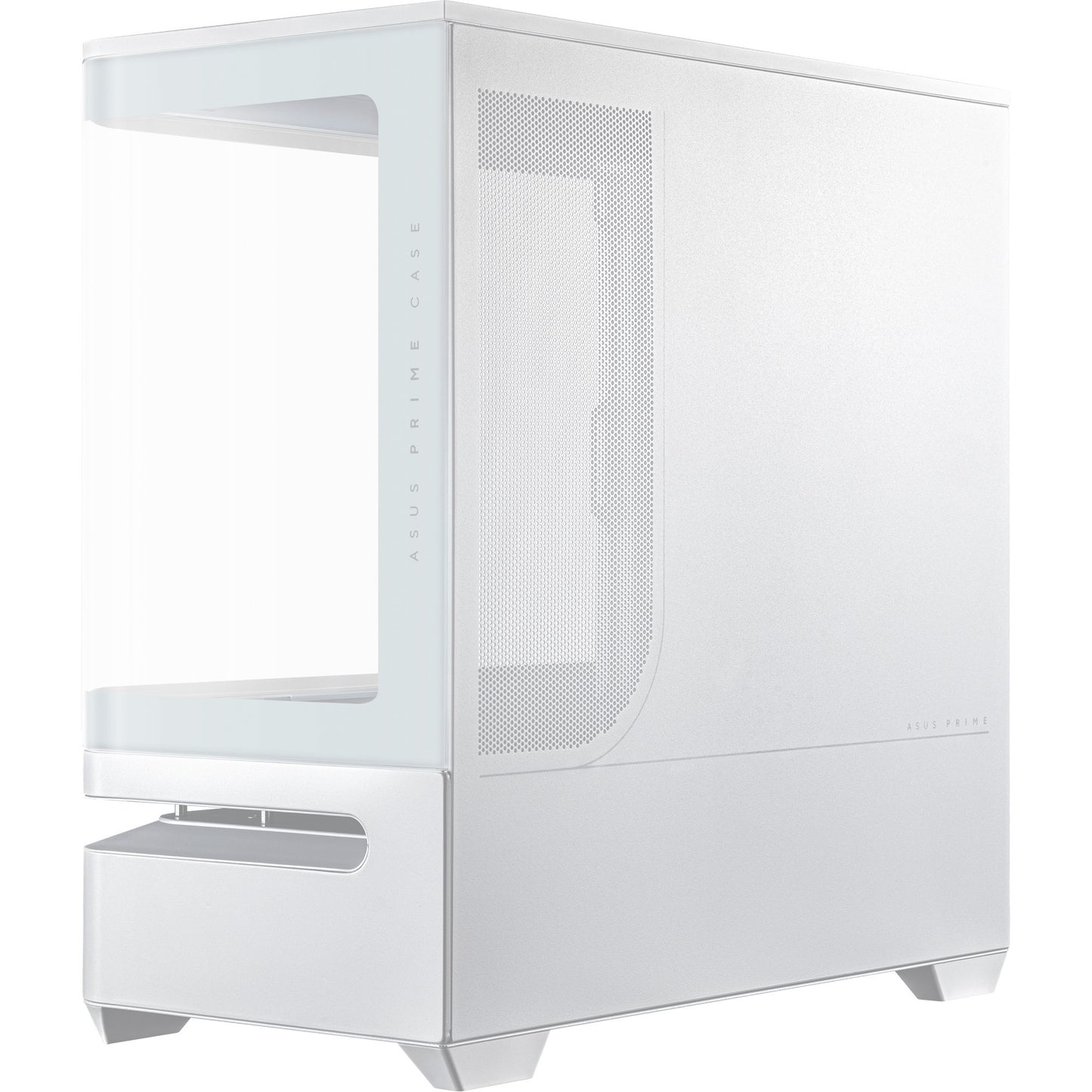 ASUS prime ap202 midi tower behuizing (wit | 2x usb-a | 1x usb-c | rgb | tempered glass)