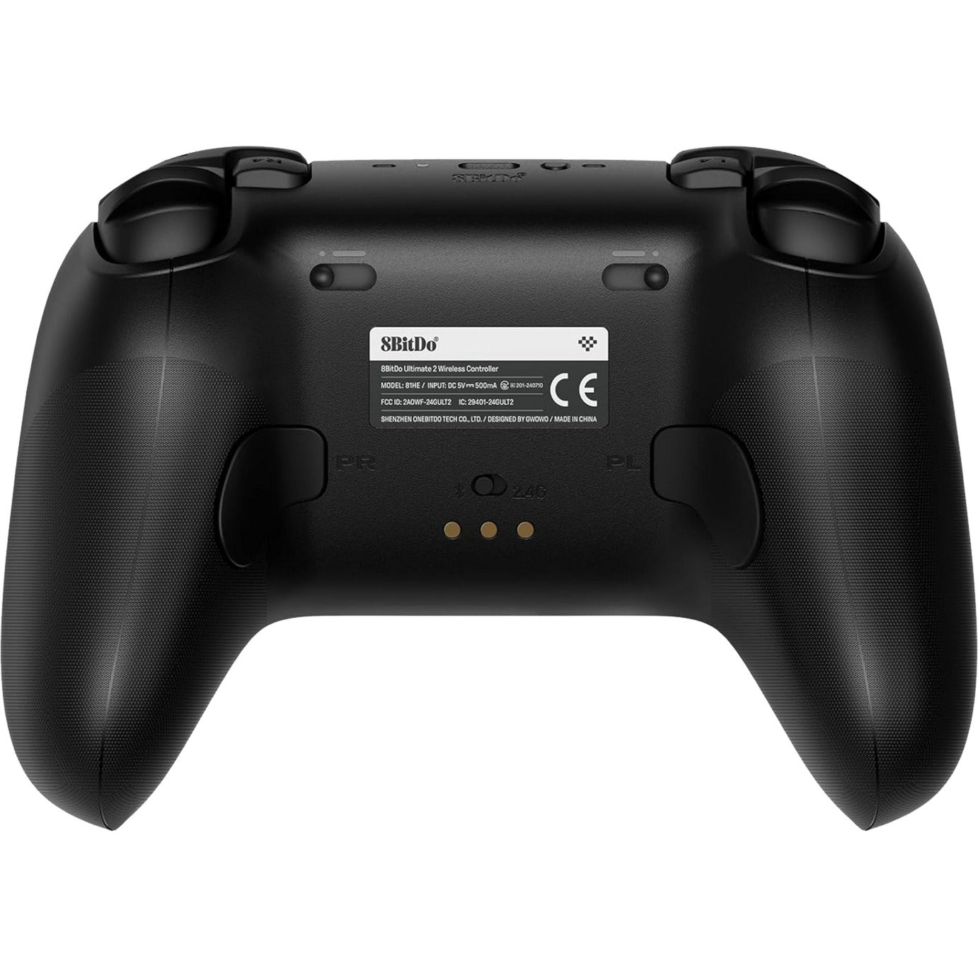 8BitDo ultimate 2 wireless controller (zwart, 2.4 ghz bluetooth, usb, pc)