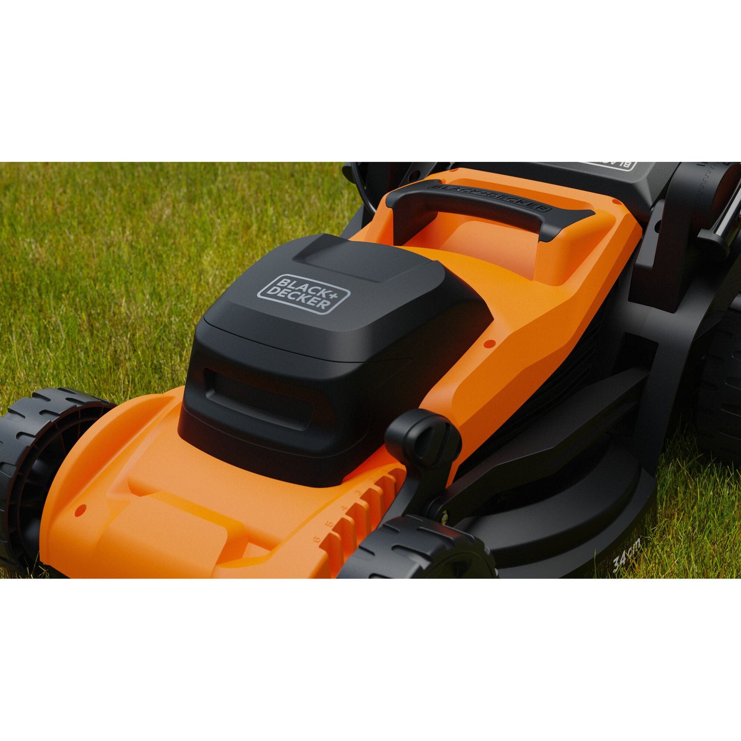 BLACK+DECKER bemwp340 grasmaaier (oranje zwart, 34 cm, 1400w)