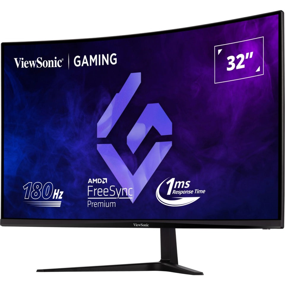 ViewSonic vx3218c-2k 32 curved gaming monitor (zwart, 2x hdmi, 1x displayport, 180 hz)