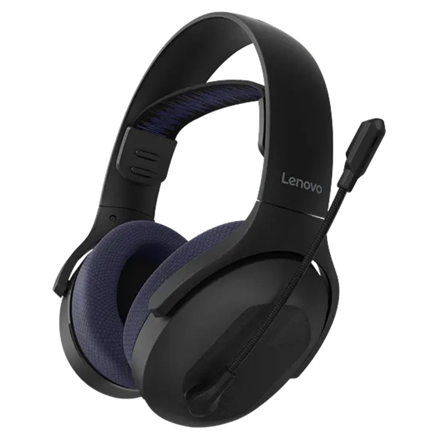 Lenovo legion h410 draadloze gamingheadset over-ear gaming headset (zwart paars, bluetooth, 2,4 ghz, playstation 4, playstation 5, nintendo switch, pc)