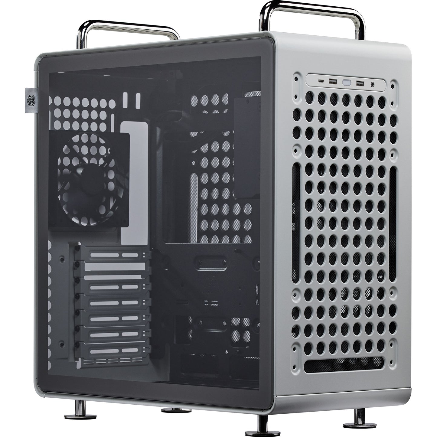 Cooler Master qube 540 moonstone midi tower behuizing (grijs | 2x usb-a | 1x usb-c | tempered glass)