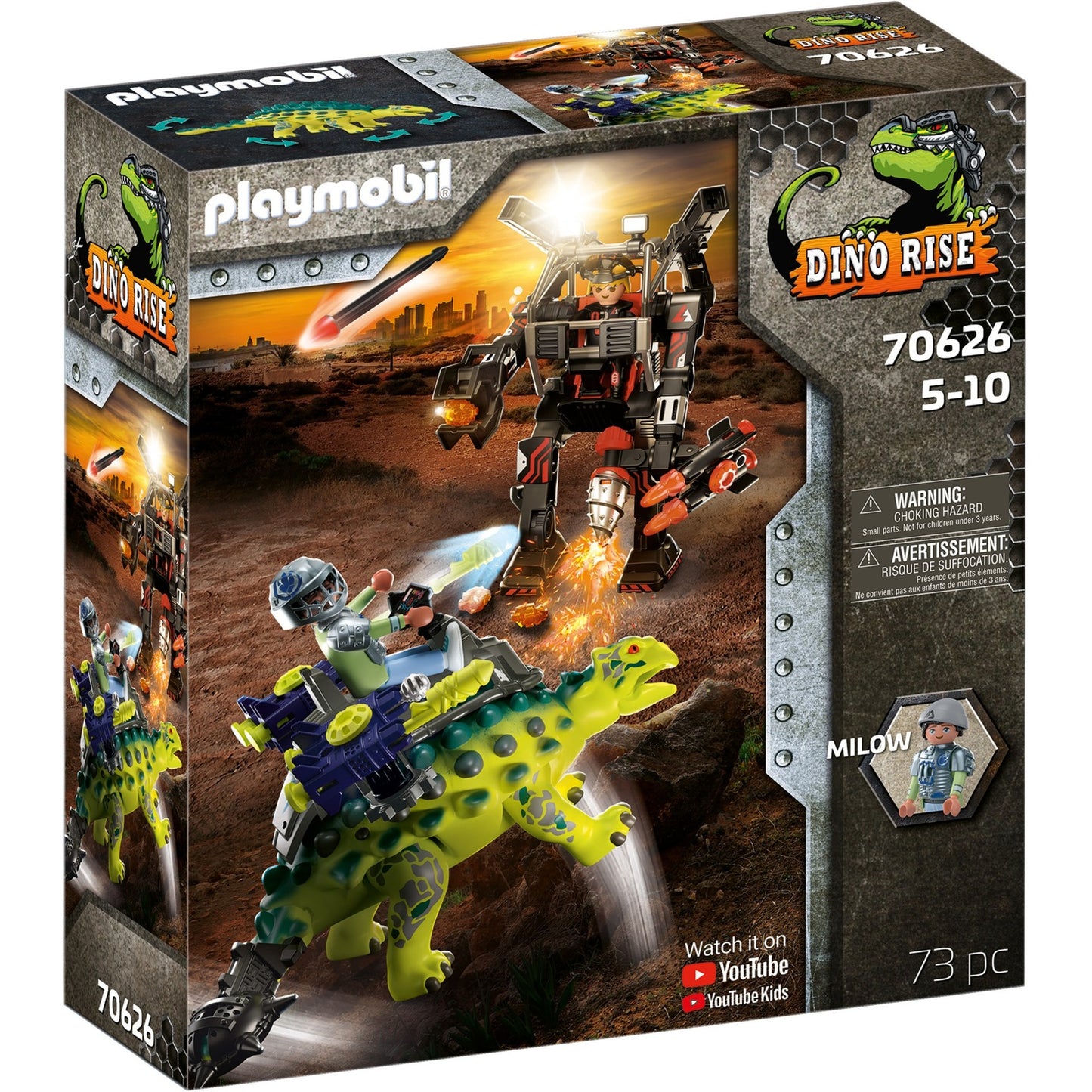 PLAYMOBIL dino rise - saichania: verdediging van de vechtersbazen constructiespeelgoed (70626)