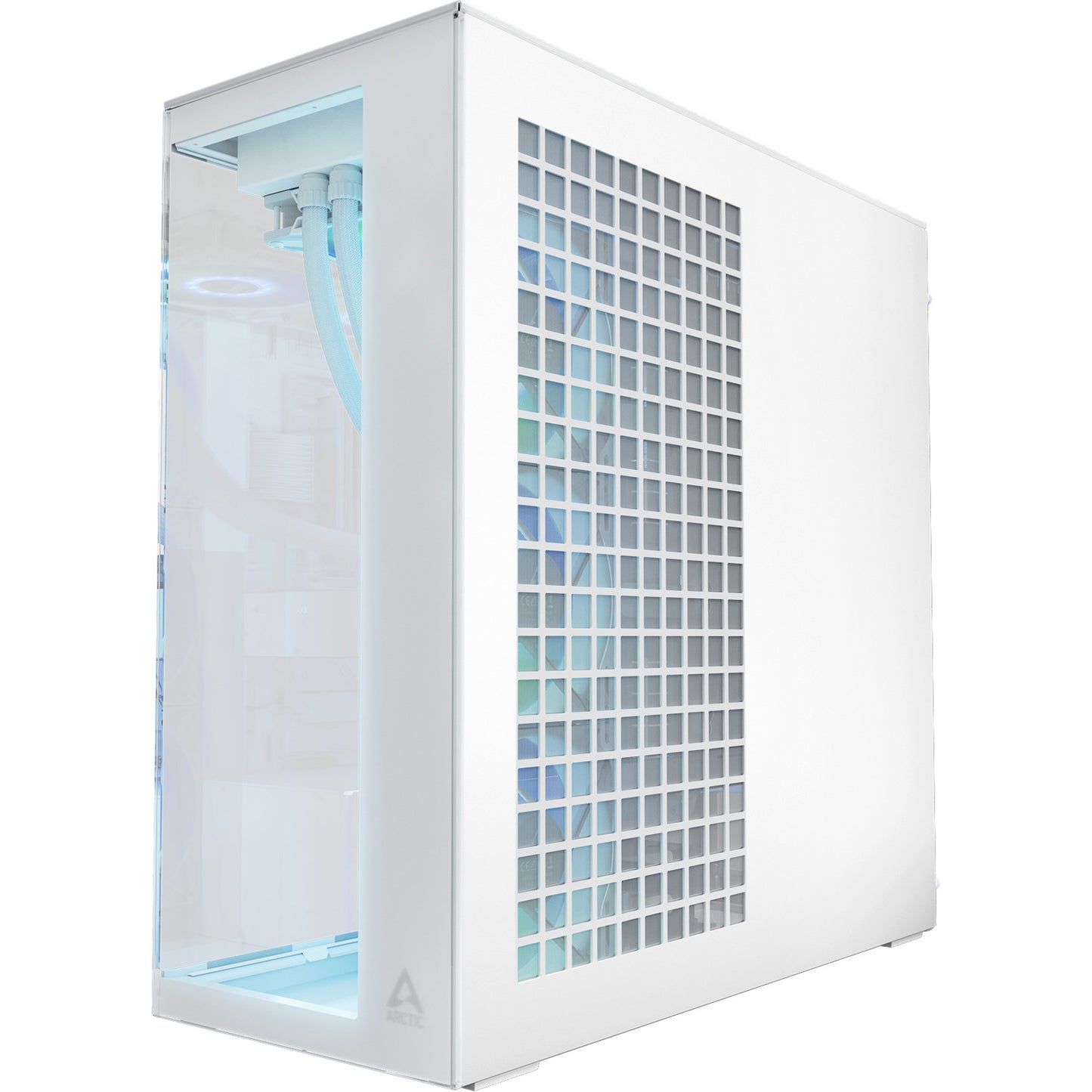 ARCTIC xtender midi tower behuizing (wit | 2x usb-a | 1x usb-c | rgb | tempered glass)
