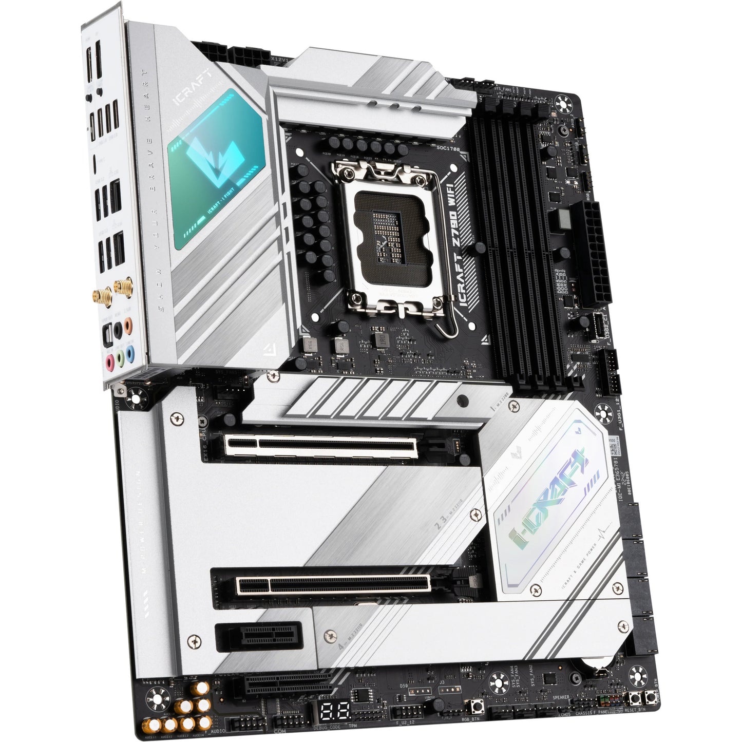 MAXSUN ms-icraft z790 wifi v2 socket 1700 moederbord (zwart, raid, 2x 2.5 gb-lan, wlan, bt, sound, atx)