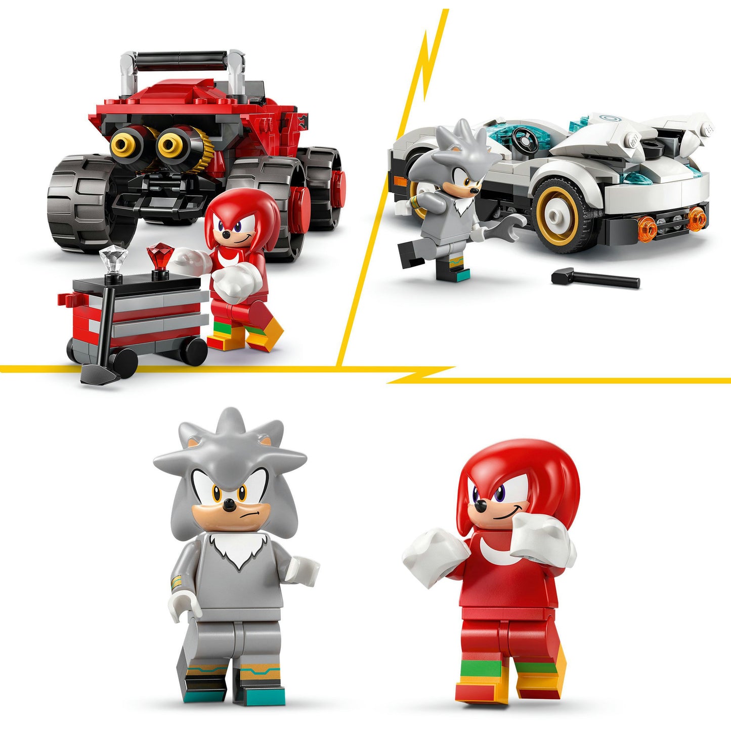 LEGO sonic the hedgehog 77118 silvers auto vs. knuckles' monstertruck