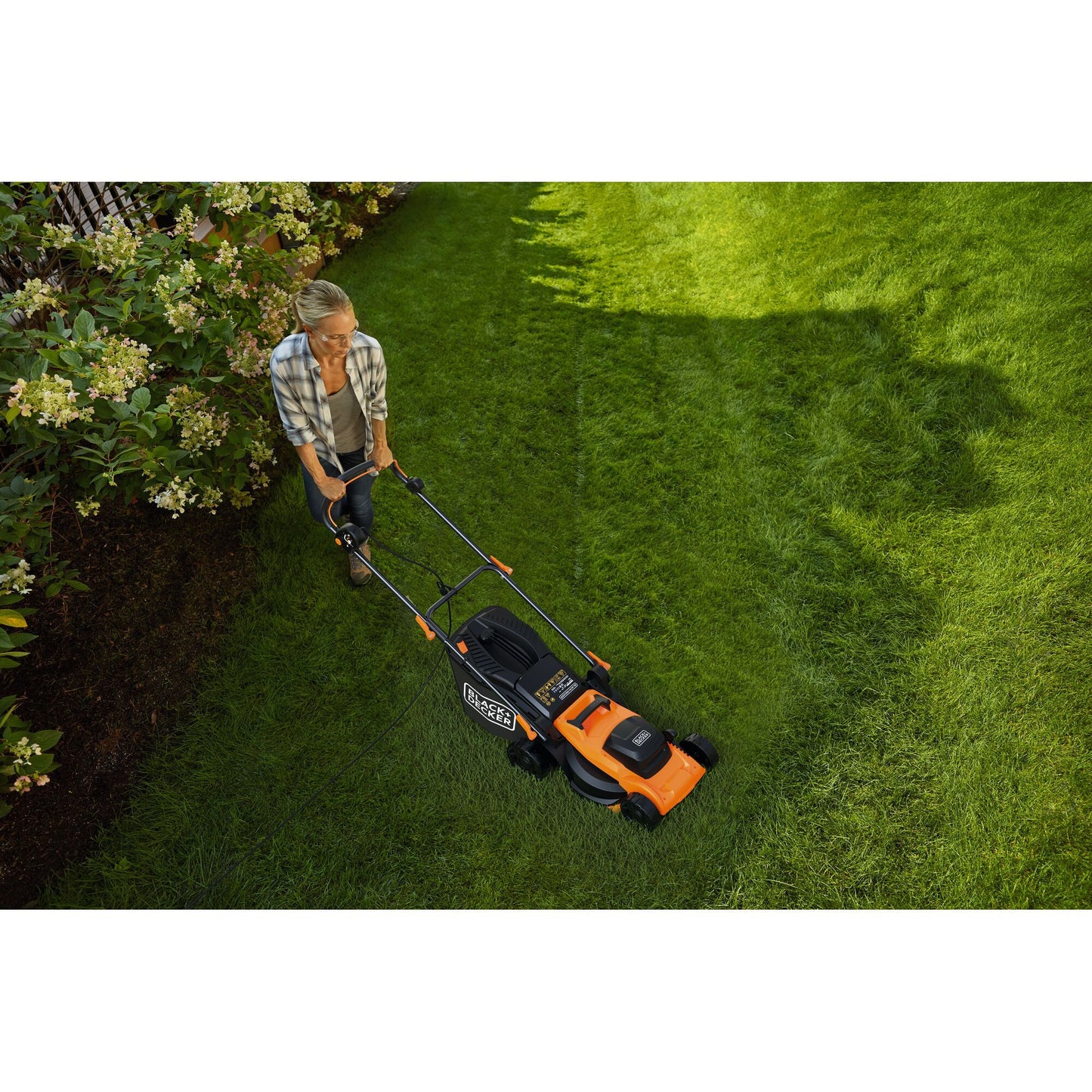 BLACK+DECKER bemwp340 grasmaaier (oranje zwart, 34 cm, 1400w)