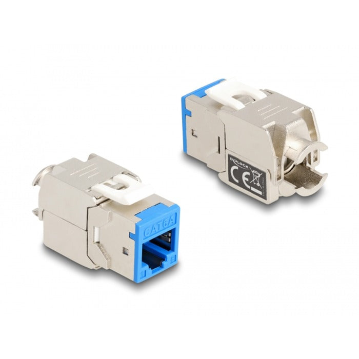 DeLOCK keystone module rj45 jack naar lsa cat 6a toolfree, 8 stuks (meerkleurig)