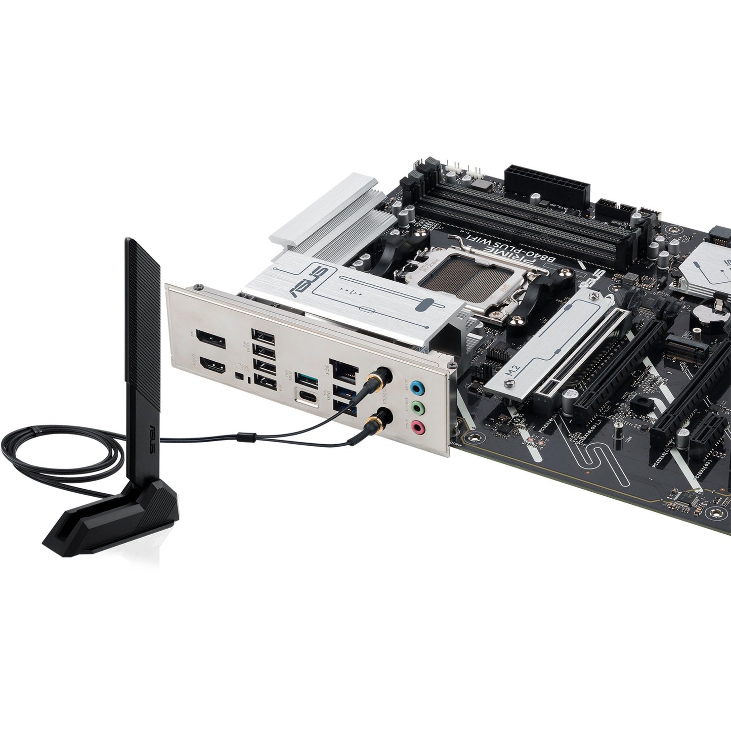 ASUS prime b840-plus wifi socket am5 moederbord (raid, 2.5 gbe-lan, wi-fi 6e, bt, sound, atx)