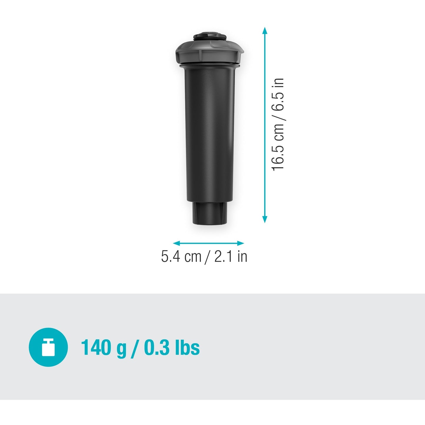 GARDENA pop-up sprinkler md180 sproeier (zwart grijs, sproeiafstand tussen 5 m en 7,5 m)