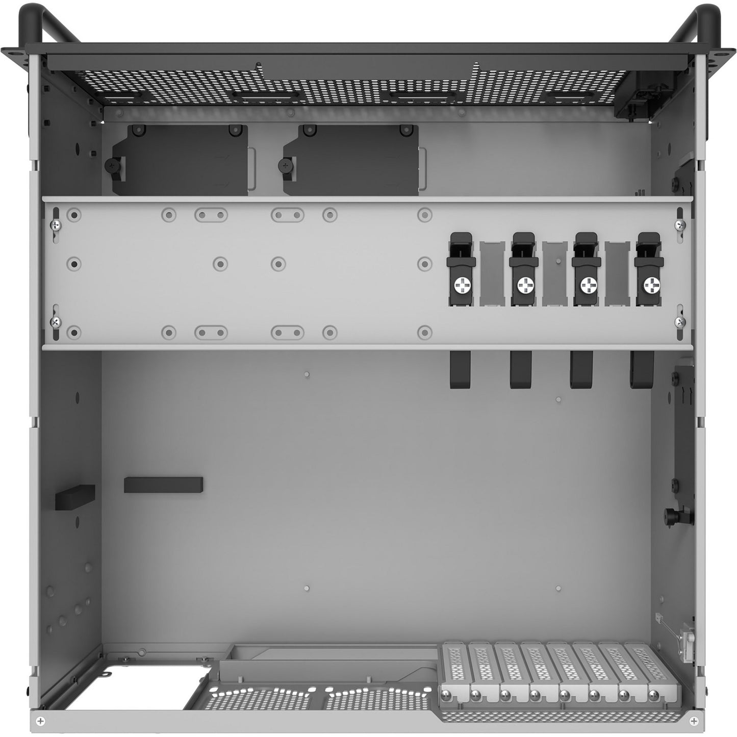 SilverStone rm4a rack behuizing (zwart | 4u | usb-c)