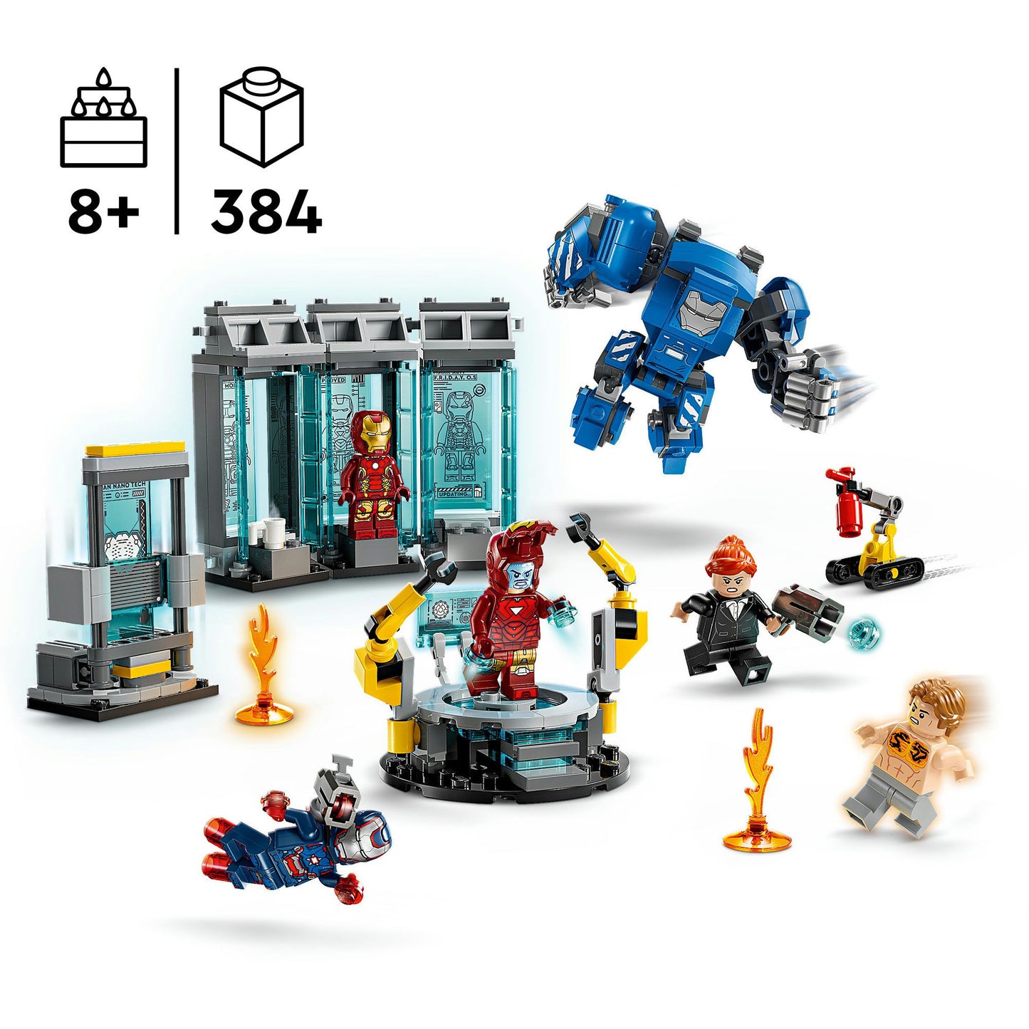 LEGO marvel 76315 iron mans laboratorium harnasruimte