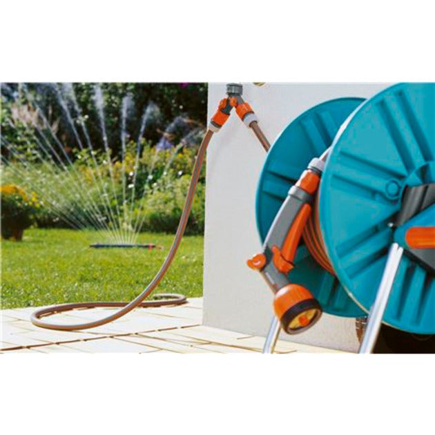 GARDENA 2-weg-waterverdeler 26,5 mm (g 3 4 ) kraanstuk (grijs oranje, 938-20)
