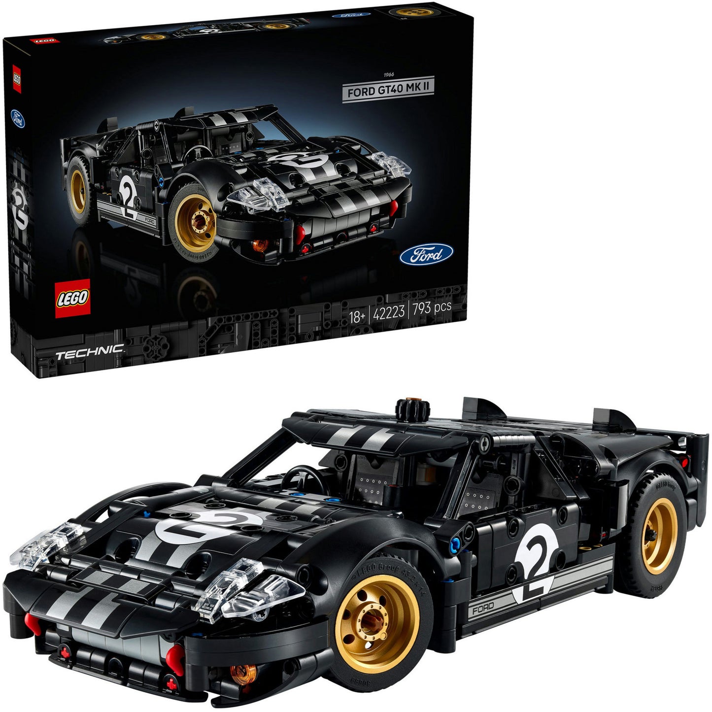 LEGO technic 42223 1966 ford gt40 mkii racewagen