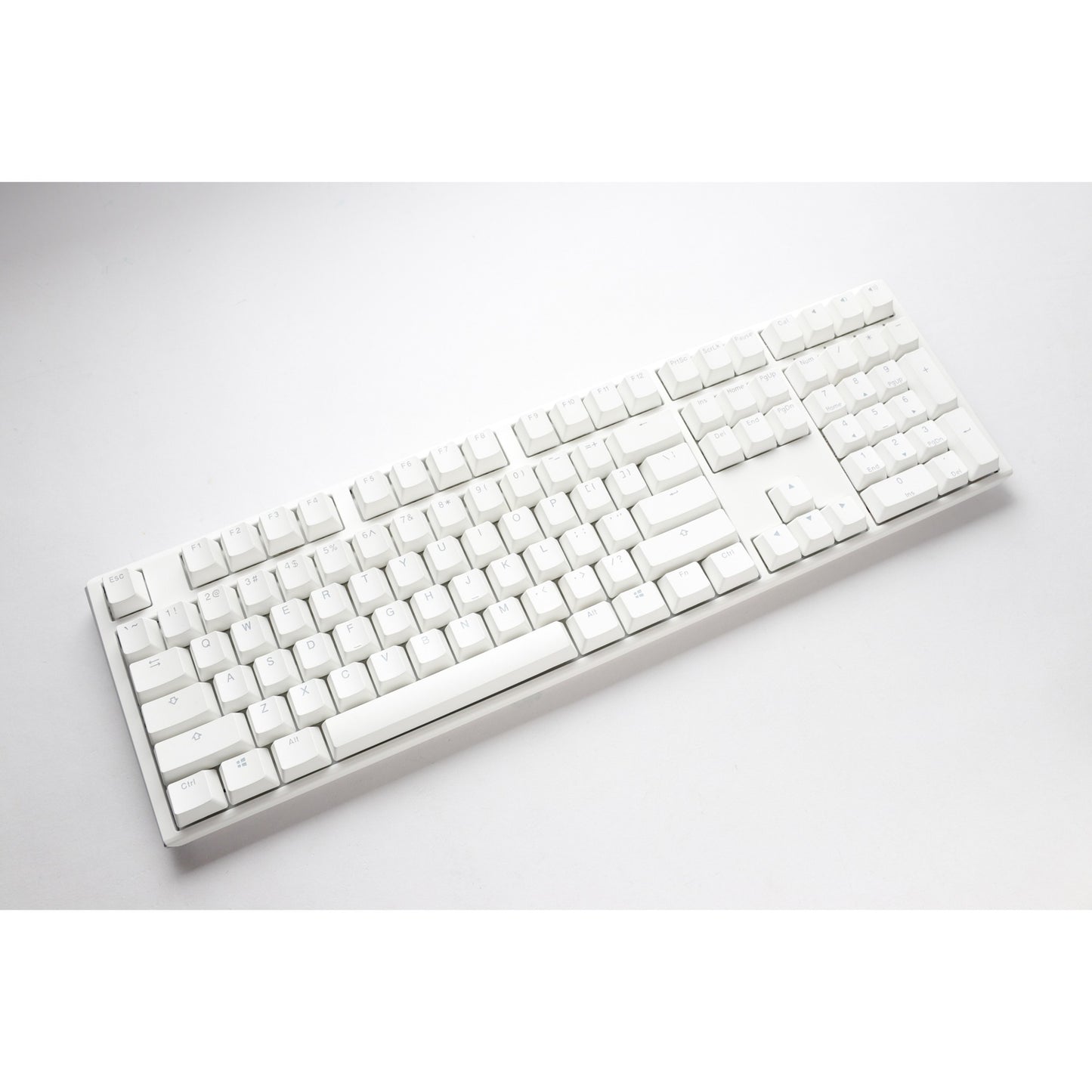 Ducky one 3 classic pure white rgb mechanisch toetsenbord (wit, us lay-out (qwerty), cherry mx speed silver, 100%, rgb led, double-shot pbt, hot-swappable, quack mechanics)