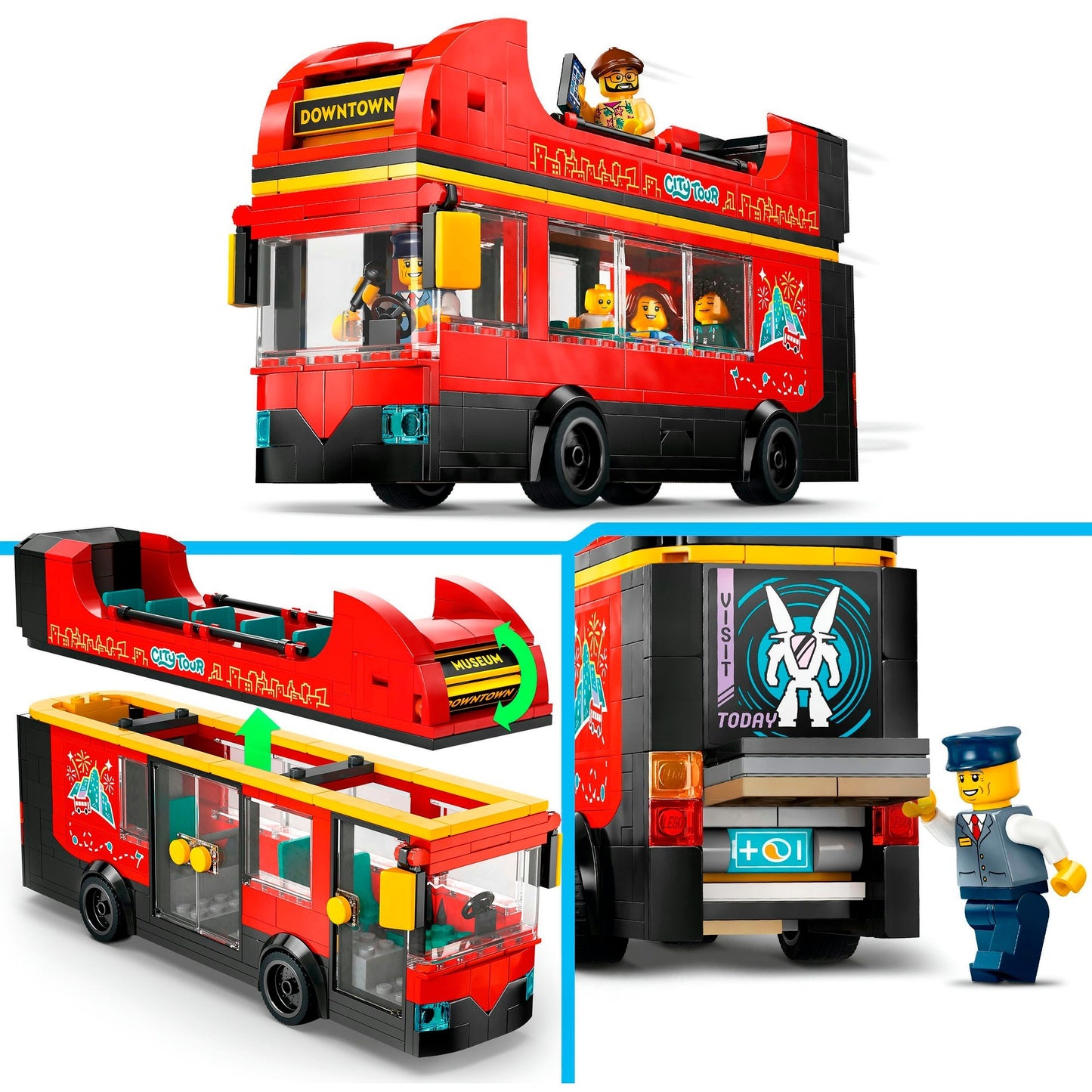 LEGO city toeristische rode dubbeldekker - 60407