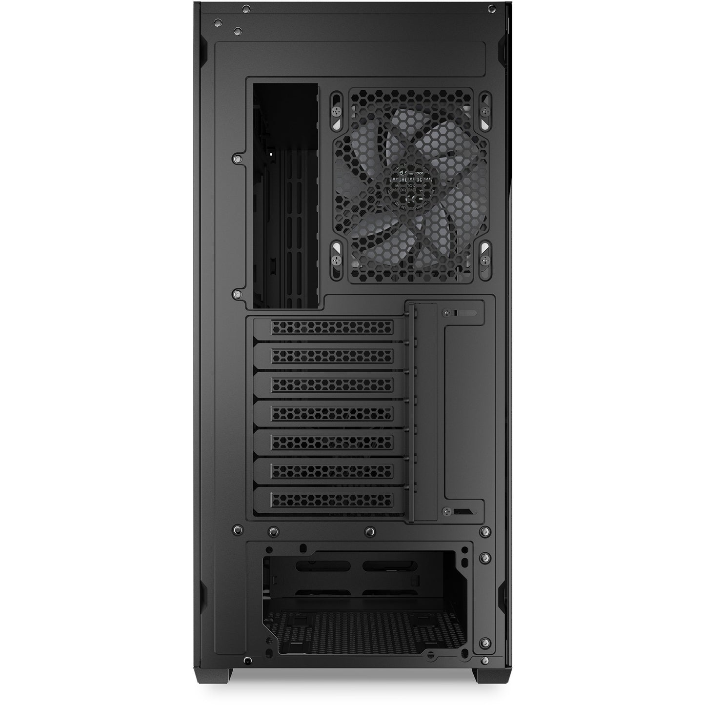 Sharkoon ak2 rgb midi tower behuizing (zwart | 2x usb-a | 1x usb-c | rgb | tempered glass)