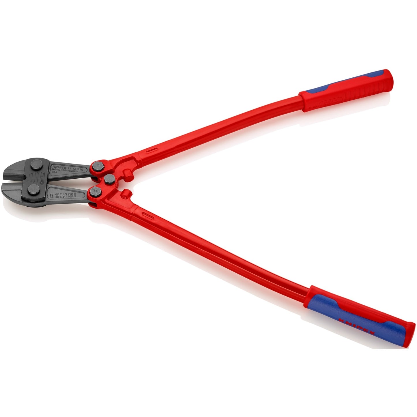 KNIPEX betonschaar 7172610 kniptang (rood blauw, middensnijder, geschroefd scharnier)