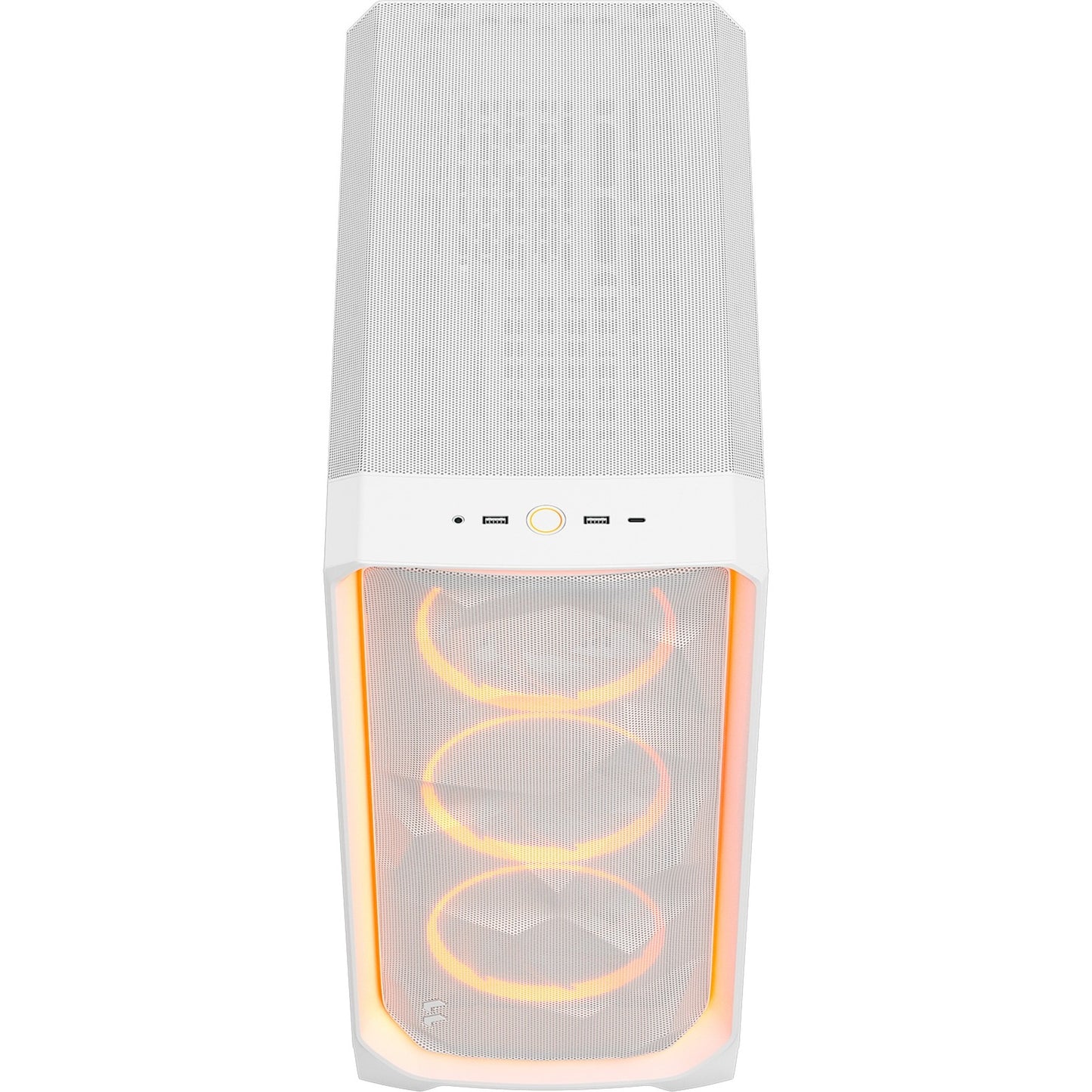 Fractal Design meshify 3 ambience pro rgb midi tower behuizing (wit | 2x usb-a | 1x usb-c | rgb | tempered glass)