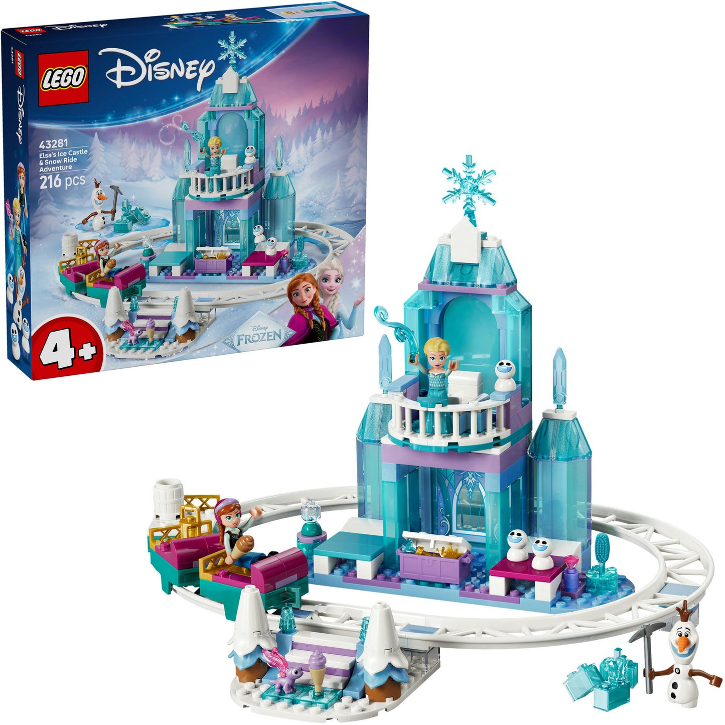 LEGO disney princess - elsa's ijskasteel en sneeuwrit constructiespeelgoed (43281)