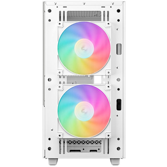DeepCool ch360 digital mini tower behuizing (wit | 1x usb-a | 1x usb-c | rgb | tempered glass)