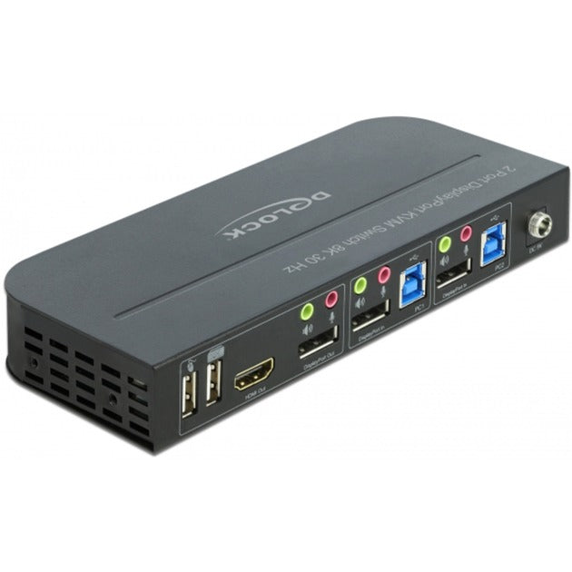 DeLOCK displayport 1.4 kvm switch 8k 30hz met usb 3.0 en audio kvm-switch