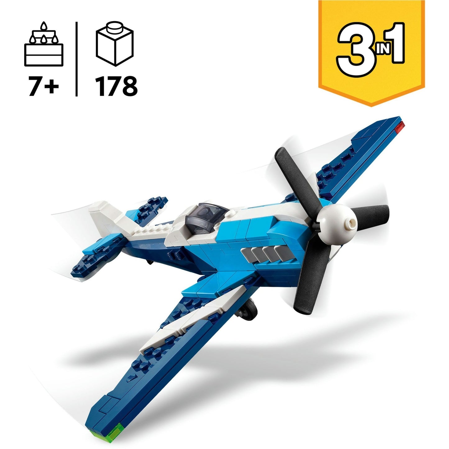 LEGO creator 3-in-1 - luchtvaart: racevliegtuig constructiespeelgoed (31160)
