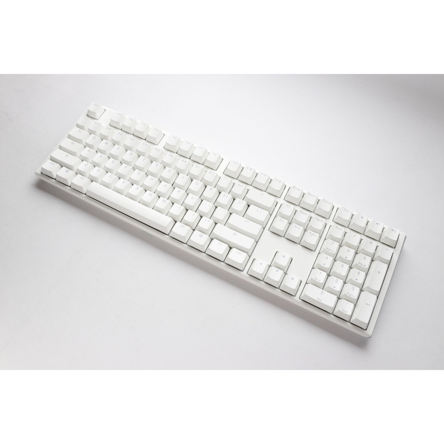 Ducky one 3 classic pure white rgb mechanisch toetsenbord (wit, us lay-out (qwerty), cherry mx speed silver, 100%, rgb led, double-shot pbt, hot-swappable, quack mechanics)