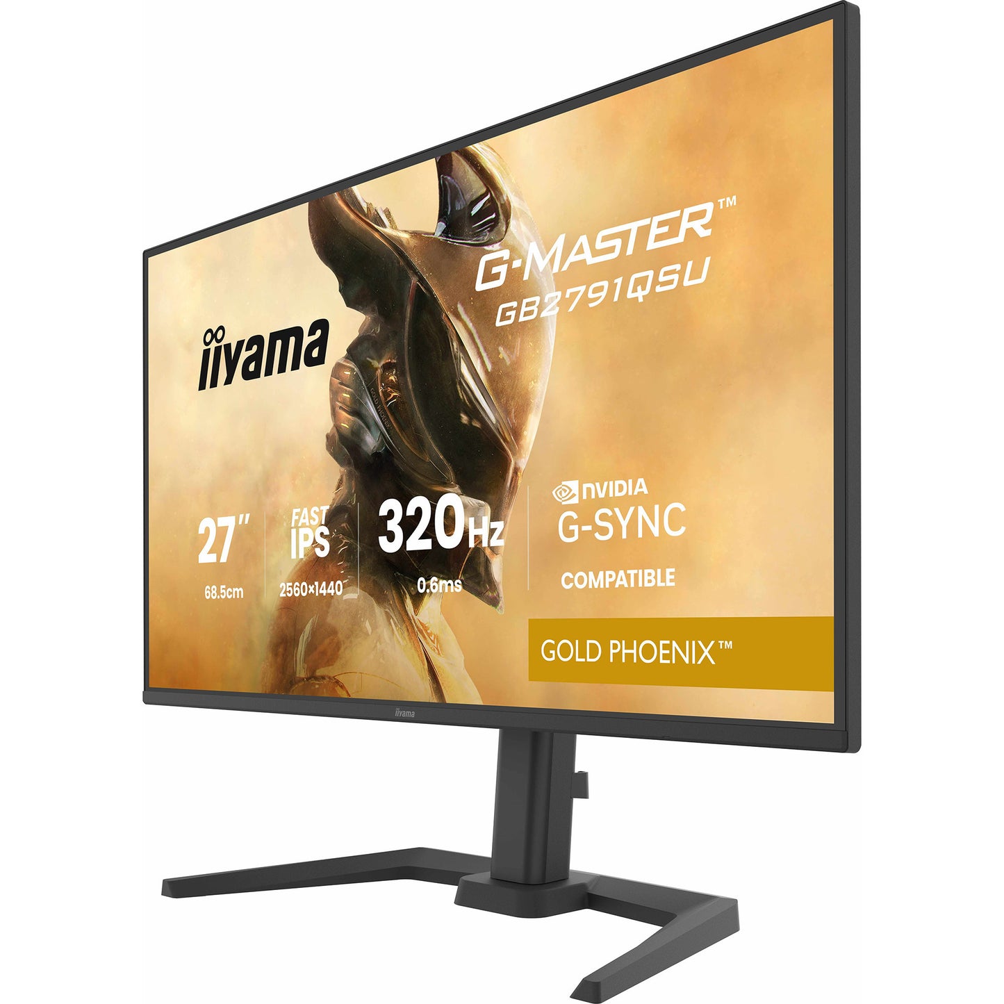 Iiyama g-master gold phoenix gb2791qsu-b1 27 gaming monitor (zwart (mat), 320 hz, hdmi, displayport, usb, audio)