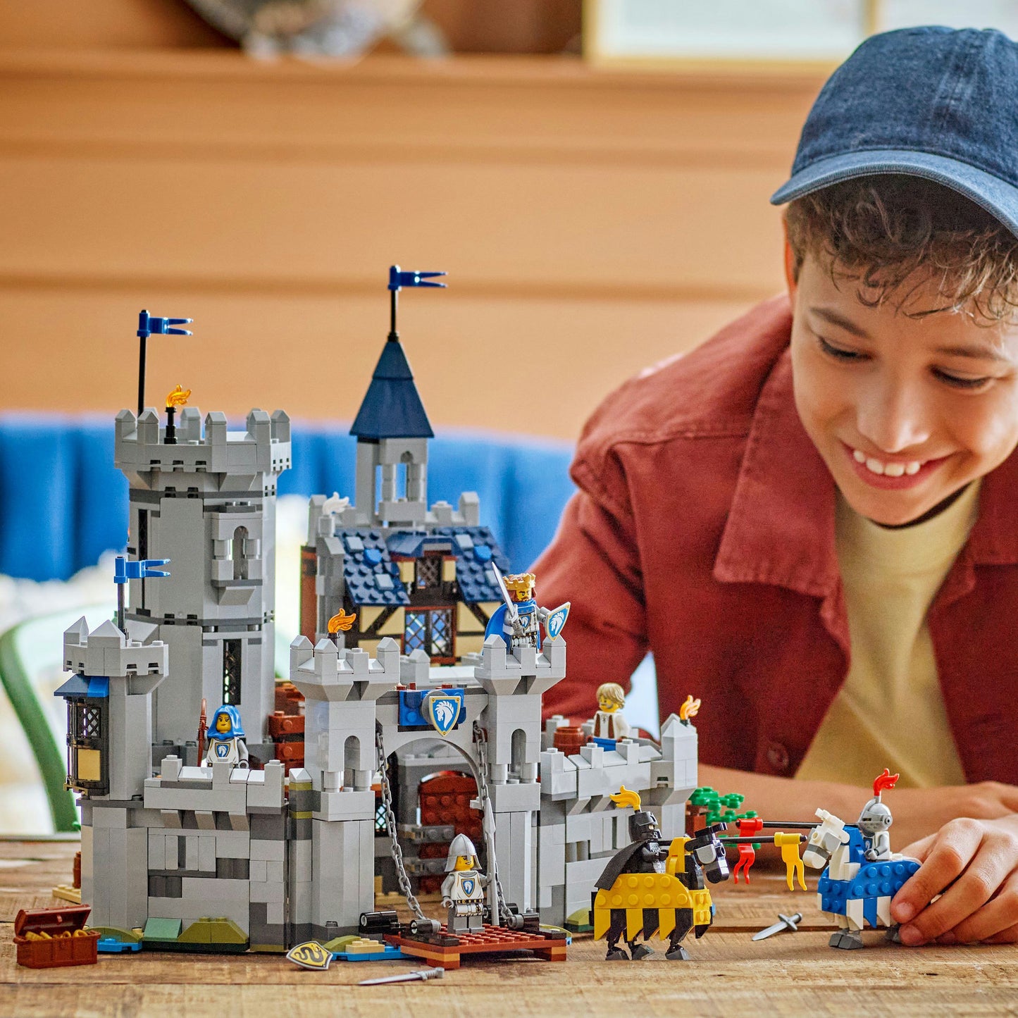 LEGO creator 31168 middeleeuwse kasteel met ridders te paard