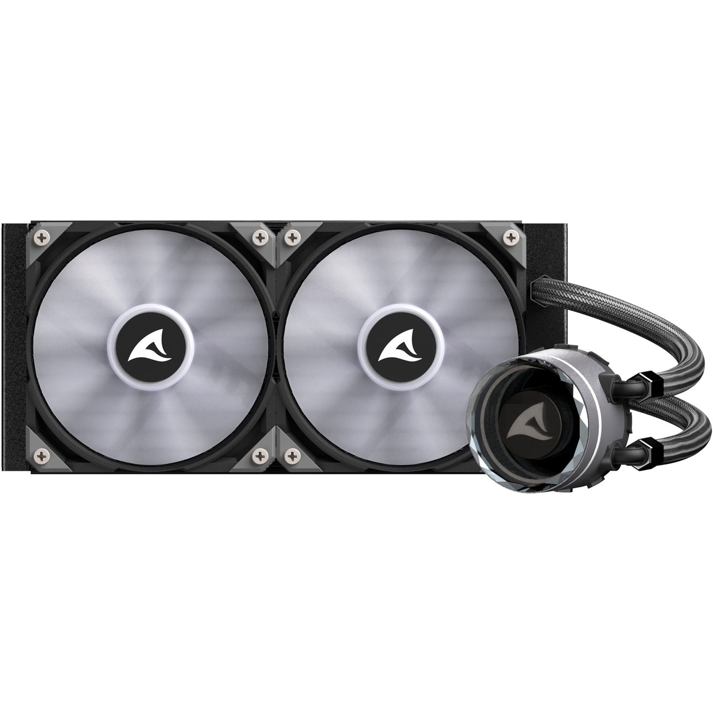 Sharkoon s80 rgb waterkoeling (zwart, 4-pins pwm fan-connector)
