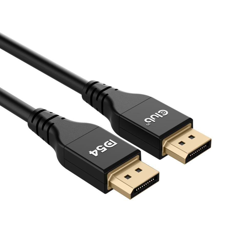 Club 3D displayport 2.1 vesa dp54 gecertificeerde kabel male-male (zwart, 3 meter, 4k 240hz, 8k 120hz, 54gbps)