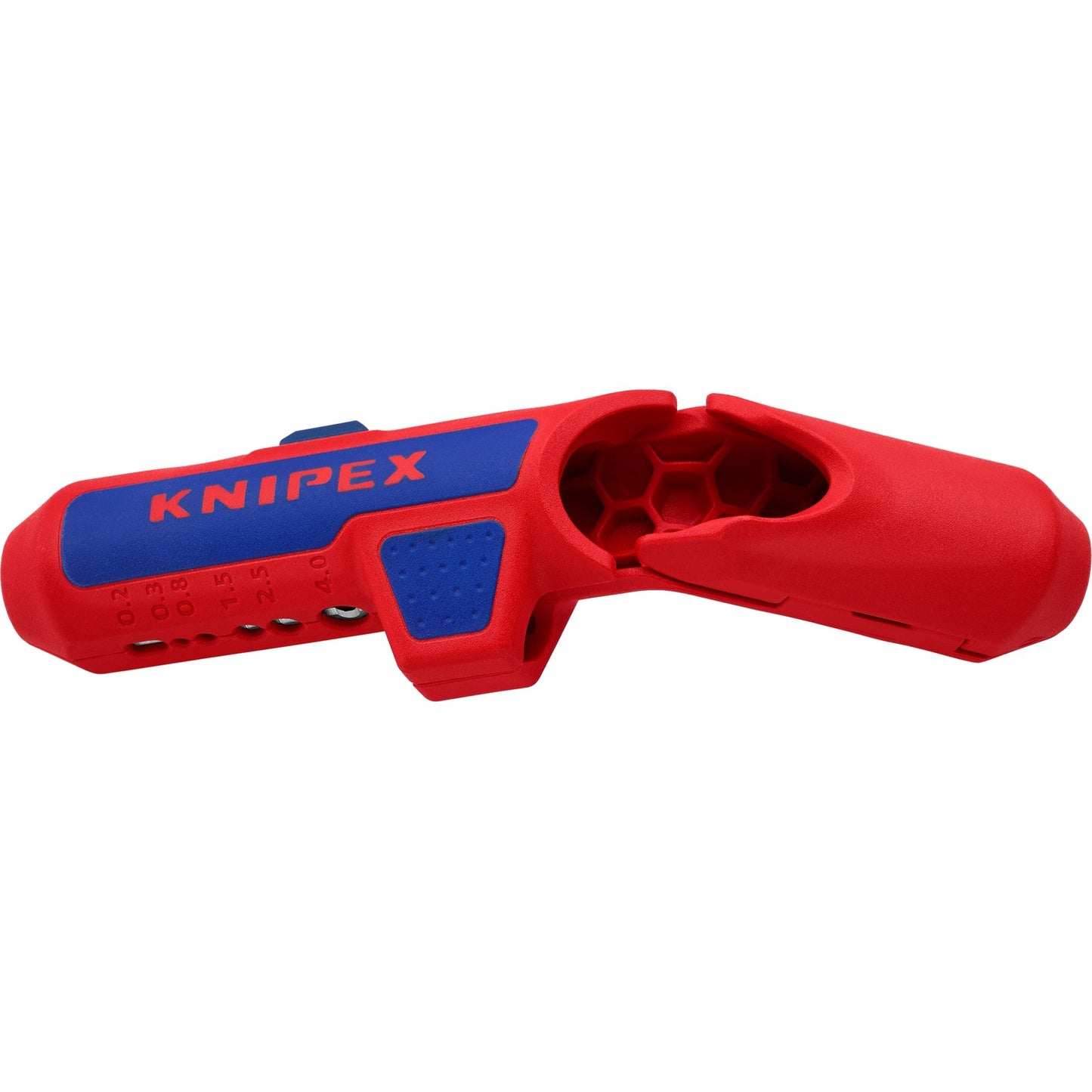 KNIPEX ergostrip universeel kabelstrip- ontmantelingsgereedschap (rood blauw)