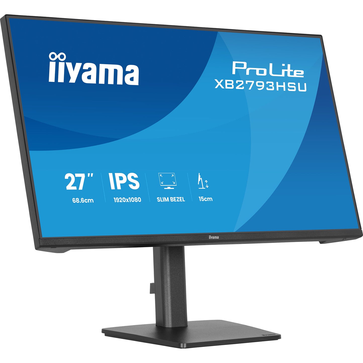 Iiyama prolite xb2793hsu-b1 27 monitor (zwart (mat), hdmi, displayport, 2x usb-a, usb-b)
