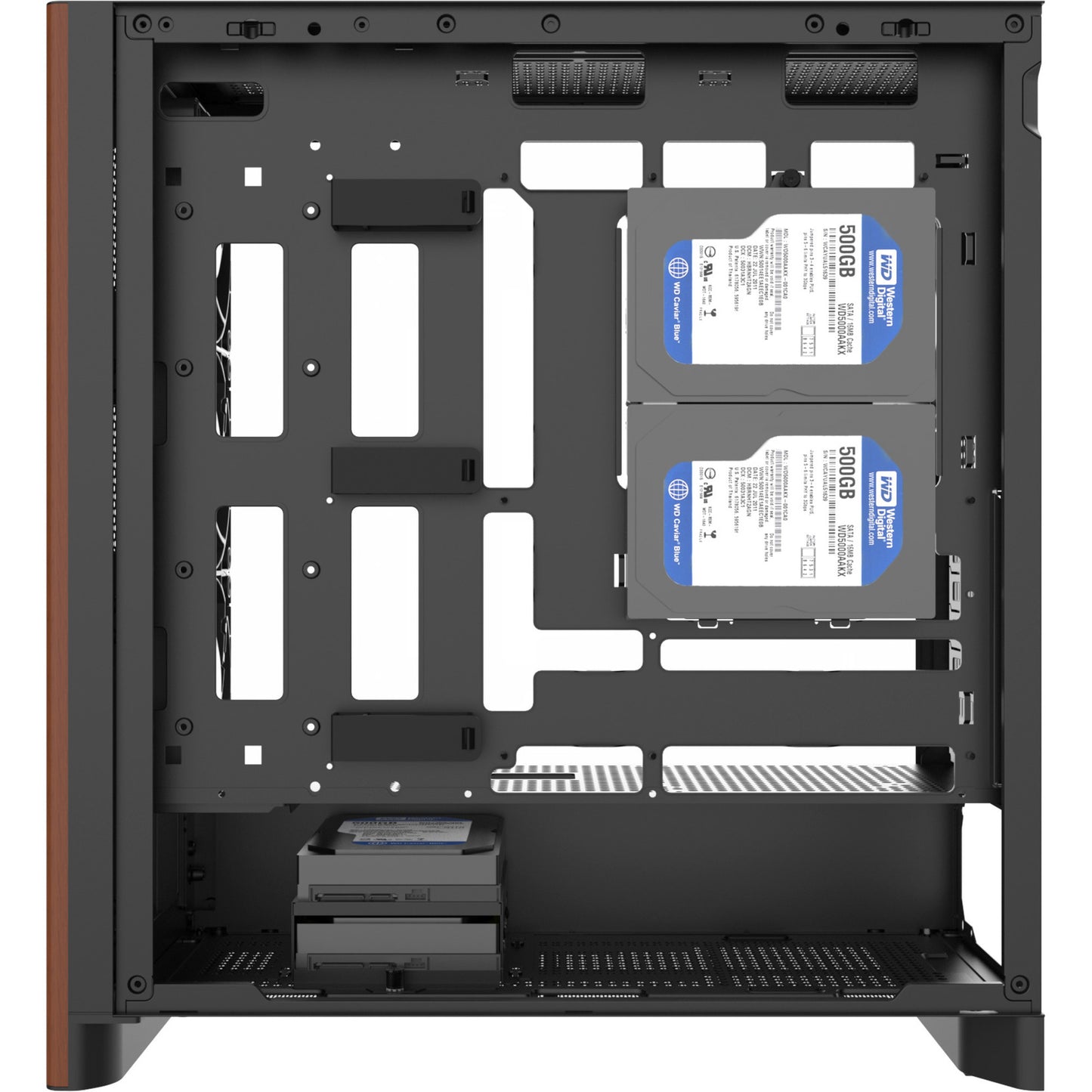 Thermaltake s370 ws midi tower behuizing (zwart | 2x usb-a | 1x usb-c | tempered glass)