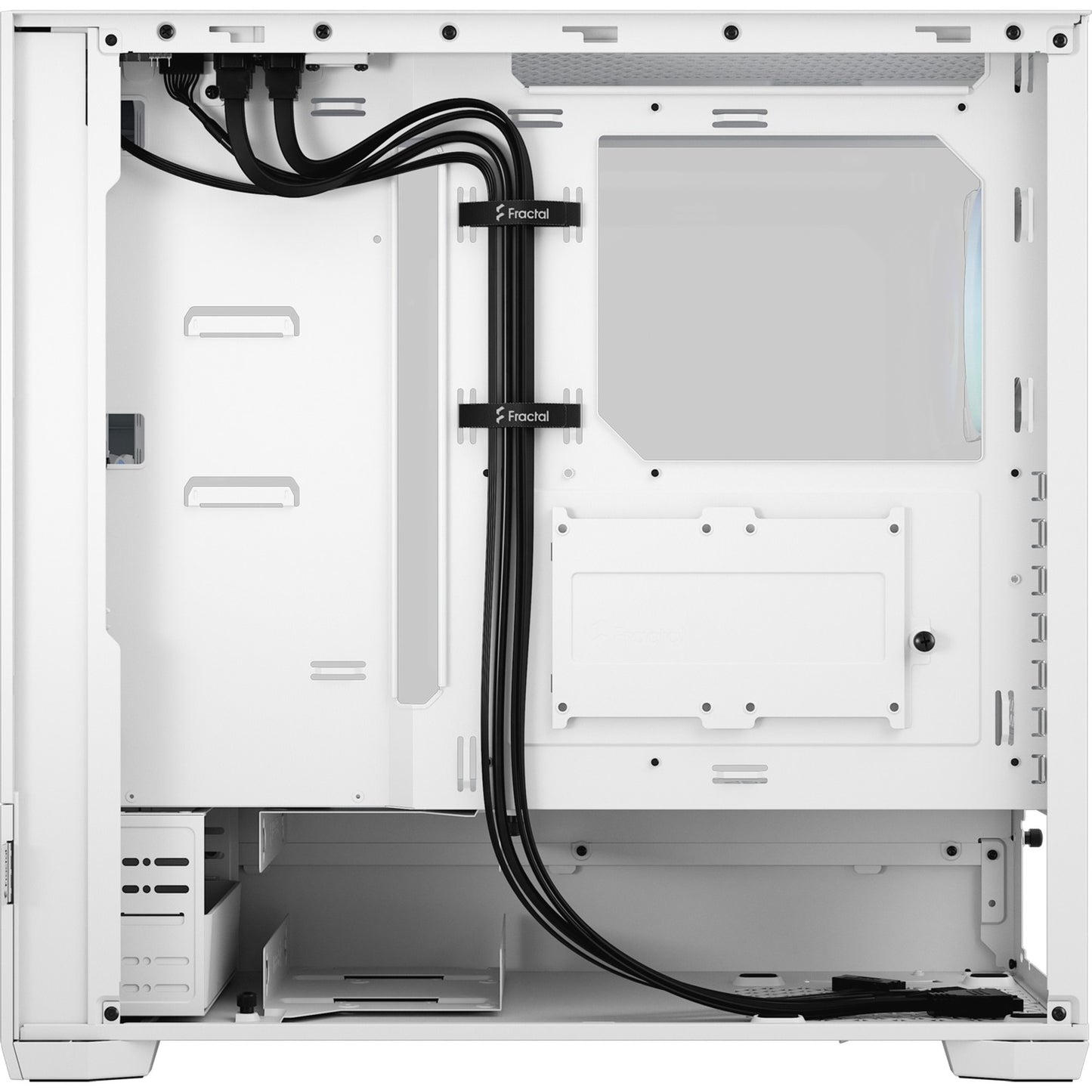 Fractal Design pop air rgb midi tower behuizing (wit | 2x usb-a | rgb | tempered glass)