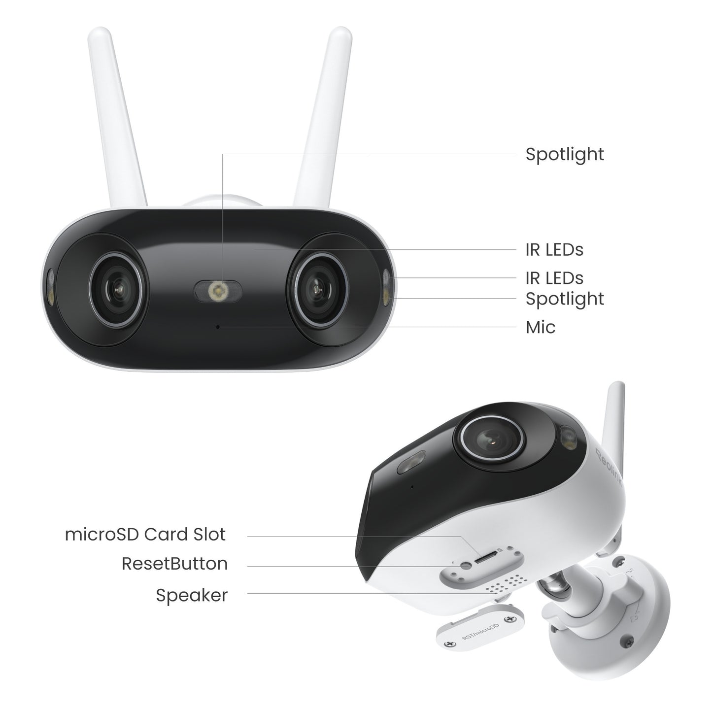 Reolink Elite W740 beveiligingscamera (Wit, 4K, 8MP, WiFi 6)