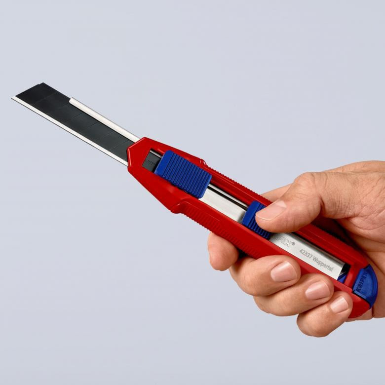 KNIPEX cutix universele mes stanleymes (rood blauw, incl. 2 mesbladen)